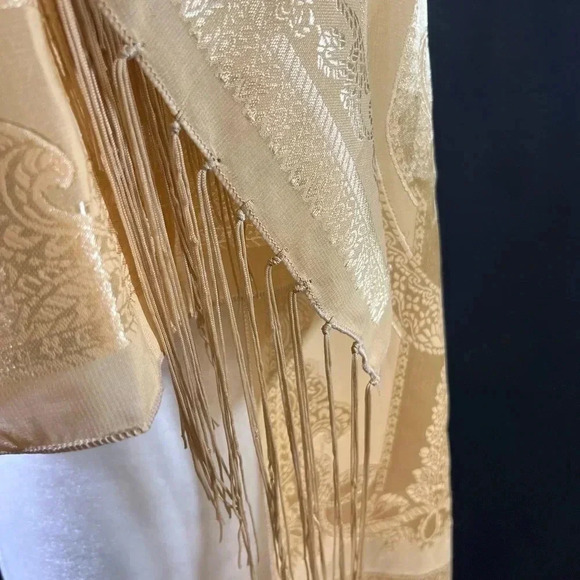 Gold fringe shawl - Picture 3 of 4